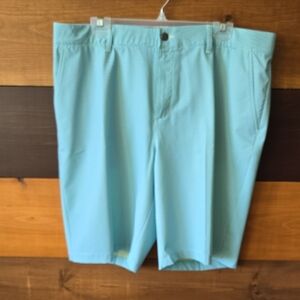 adidas Men's Aqua Pinstripe Flat Front Shorts